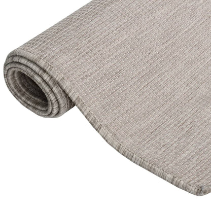 Outdoor-Teppich Flachgewebe 160x230 cm Taupe - Pazzar.ch