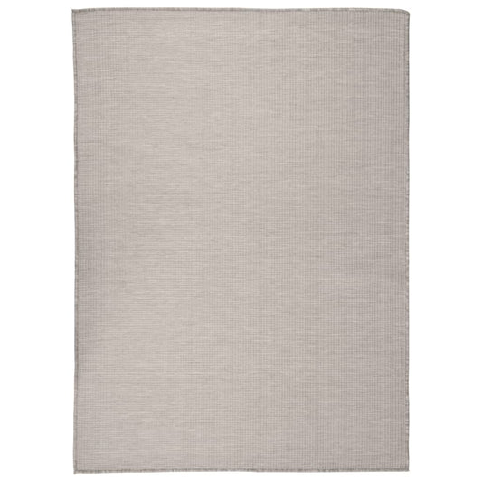 Outdoor-Teppich Flachgewebe 200x280 cm Taupe - Pazzar.ch