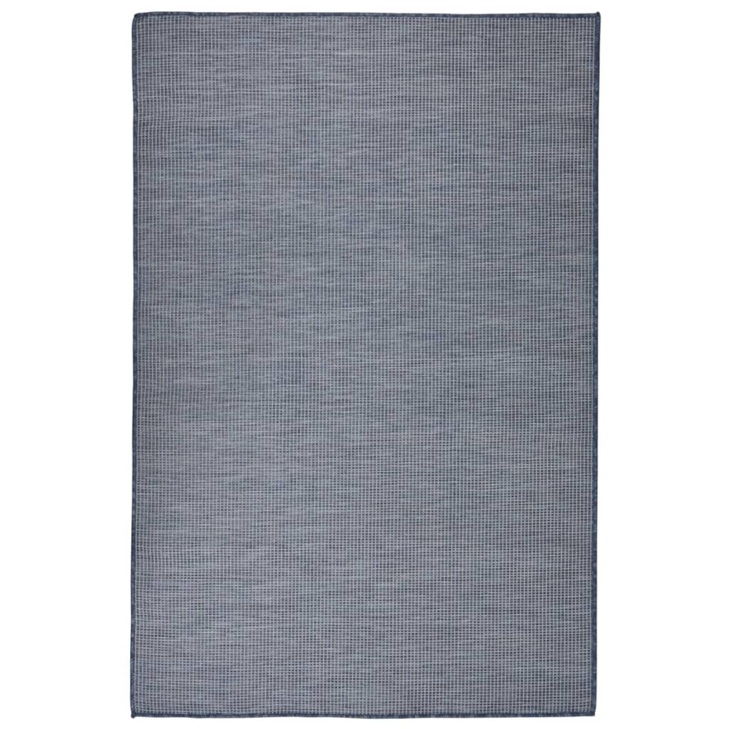 Outdoor-Teppich Flachgewebe 120x170 cm Blau - Pazzar.ch