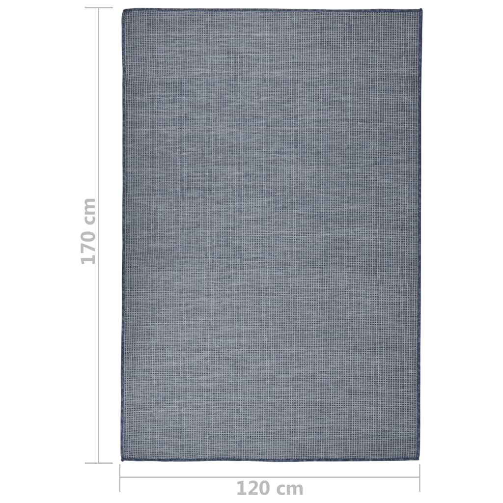 Outdoor-Teppich Flachgewebe 120x170 cm Blau - Pazzar.ch