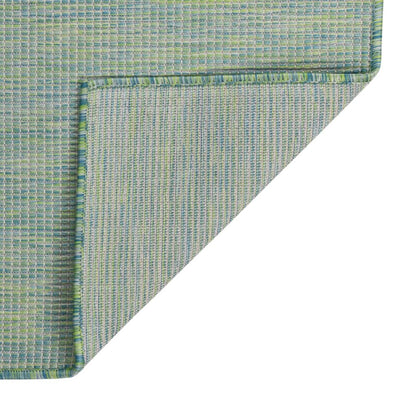 Outdoor-Teppich Flachgewebe 120x170 cm Türkis - Pazzar.ch