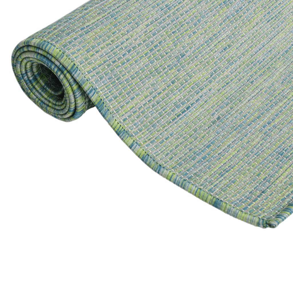 Outdoor-Teppich Flachgewebe 140x200 cm Türkis - Pazzar.ch