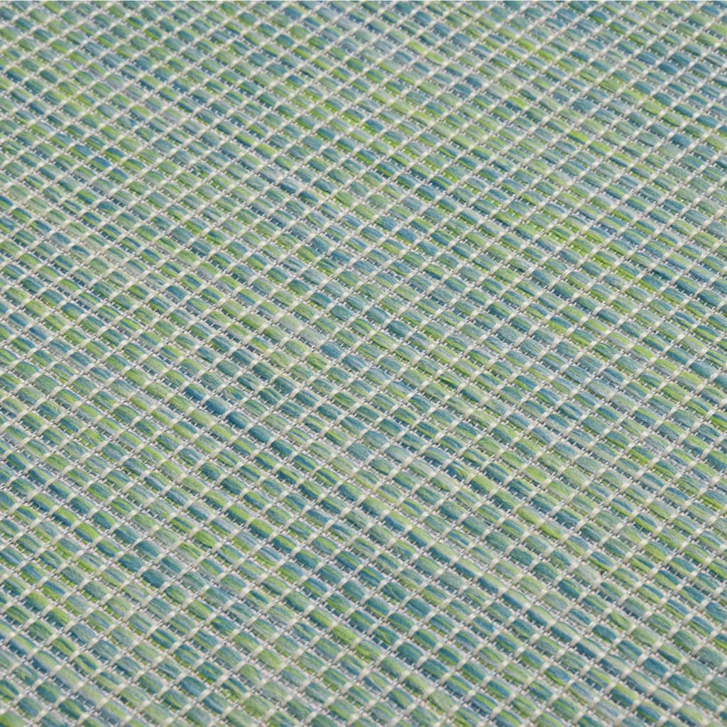 Outdoor-Teppich Flachgewebe 140x200 cm Türkis - Pazzar.ch
