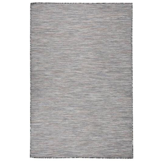 Outdoor-Teppich Flachgewebe 120x170 cm Braun und Blau - Pazzar.ch