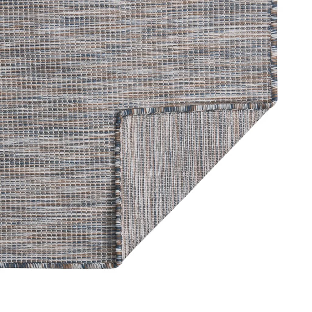 Outdoor-Teppich Flachgewebe 120x170 cm Braun und Blau - Pazzar.ch