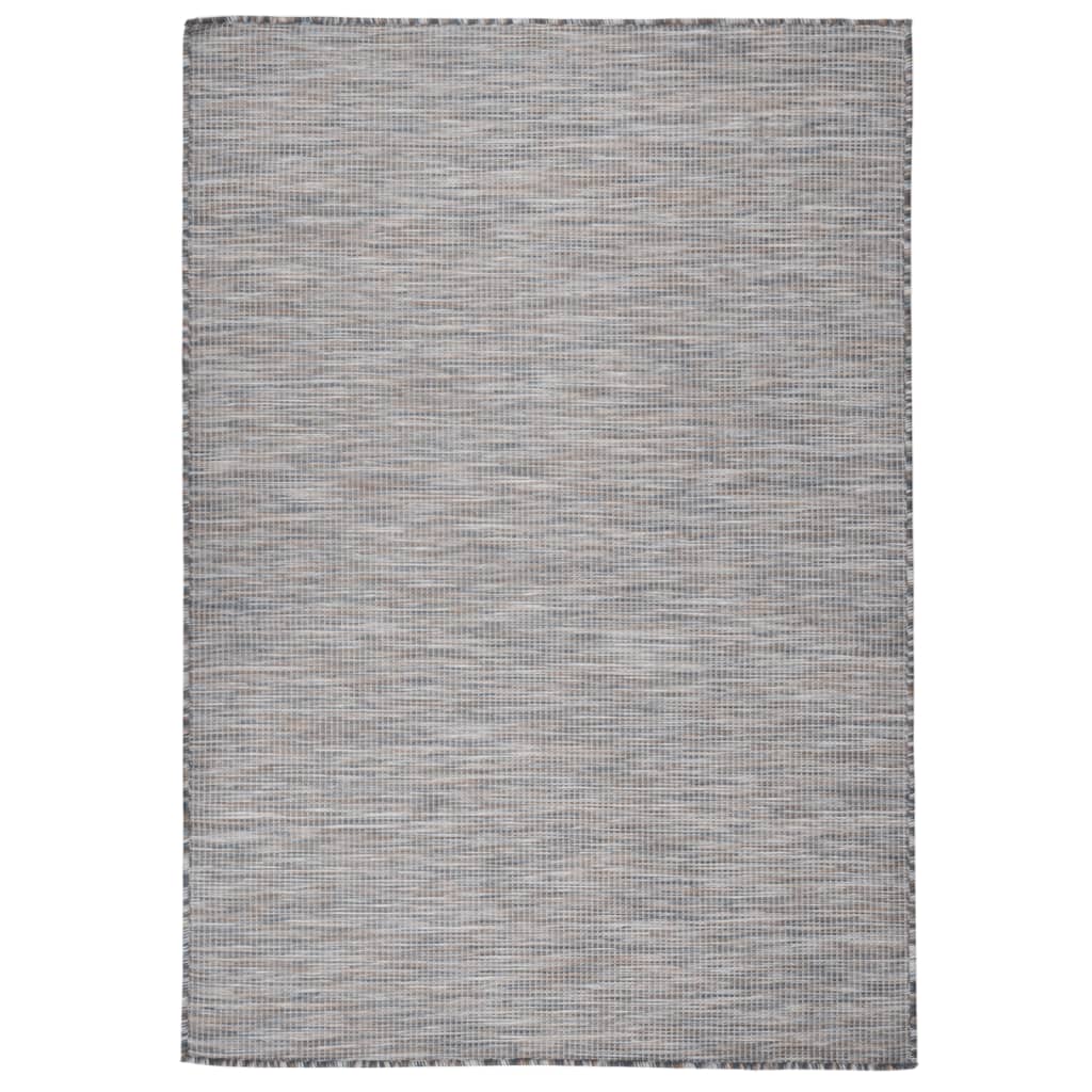 Outdoor-Teppich Flachgewebe 160x230 cm Braun und Blau - Pazzar.ch