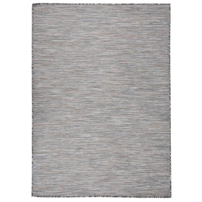 Outdoor-Teppich Flachgewebe 200x280 cm Braun und Blau - Pazzar.ch