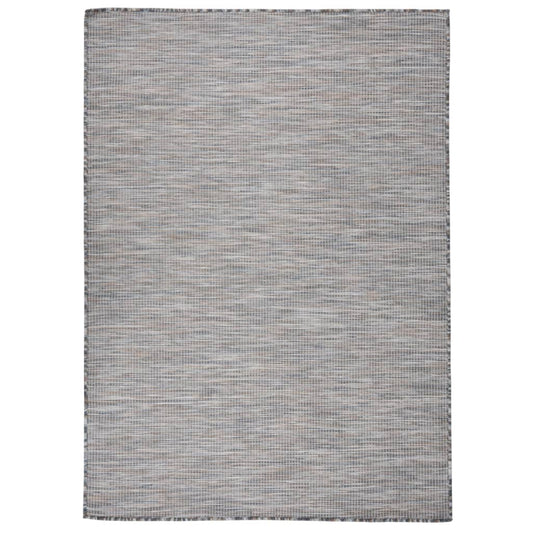 Outdoor-Teppich Flachgewebe 200x280 cm Braun und Blau - Pazzar.ch