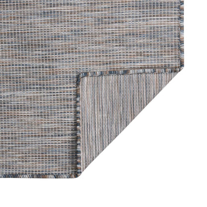 Outdoor-Teppich Flachgewebe 200x280 cm Braun und Blau - Pazzar.ch
