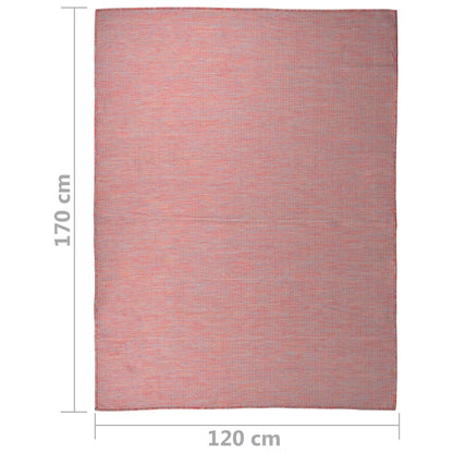Outdoor-Teppich Flachgewebe 120x170 cm Rot - Pazzar.ch