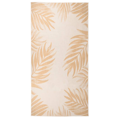Outdoor-Teppich Flachgewebe 100x200 cm Blattmuster - Pazzar.ch