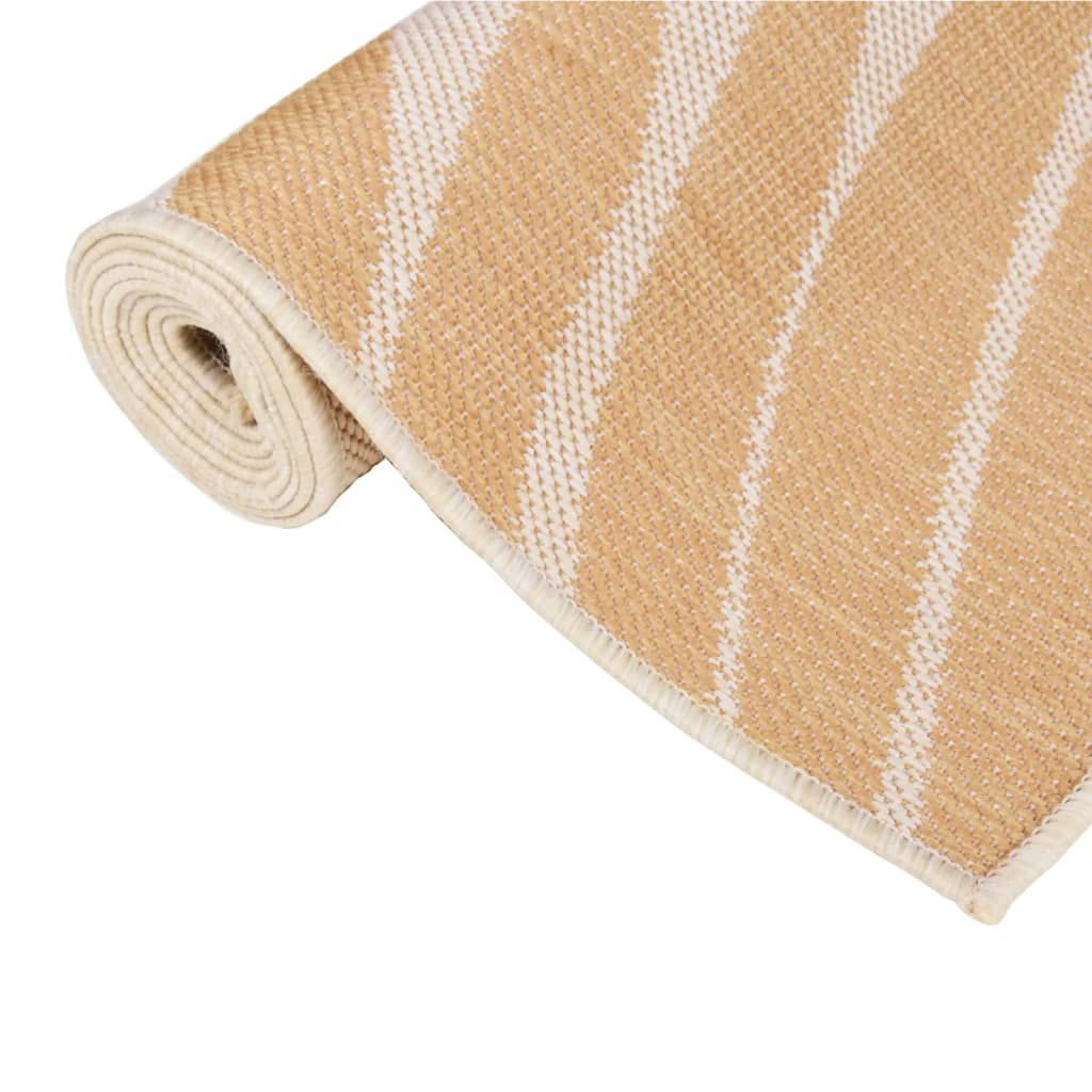 Outdoor-Teppich Flachgewebe 100x200 cm Blattmuster - Pazzar.ch