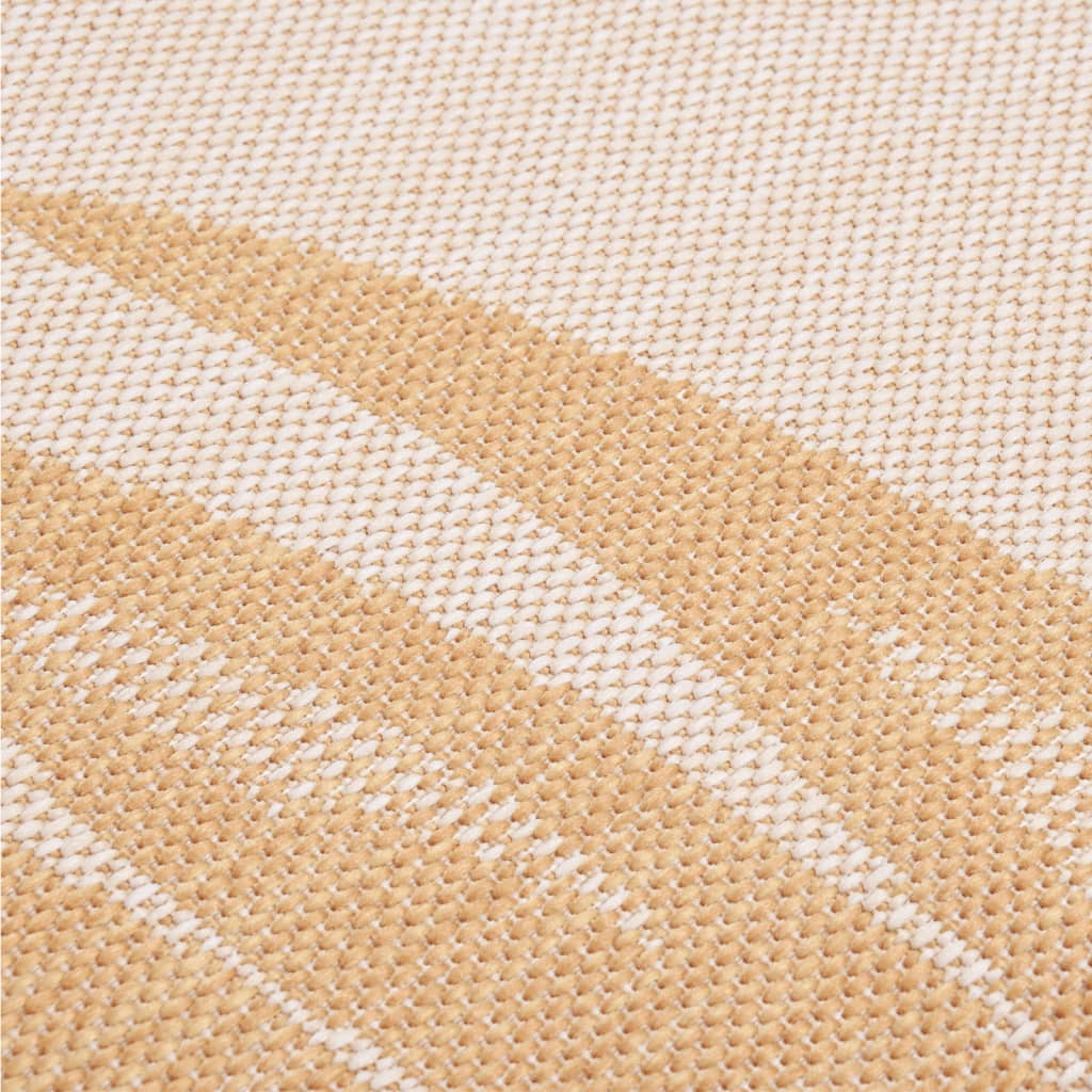 Outdoor-Teppich Flachgewebe 100x200 cm Blattmuster - Pazzar.ch