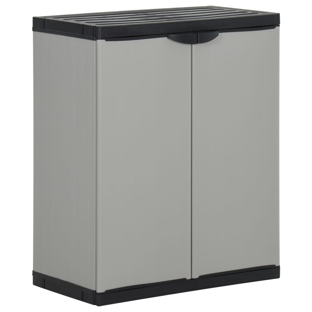Mülltonnenbox Grau und Schwarz 68x40x85 cm PP - Pazzar.ch