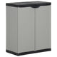 Mülltonnenbox Grau und Schwarz 68x40x85 cm PP