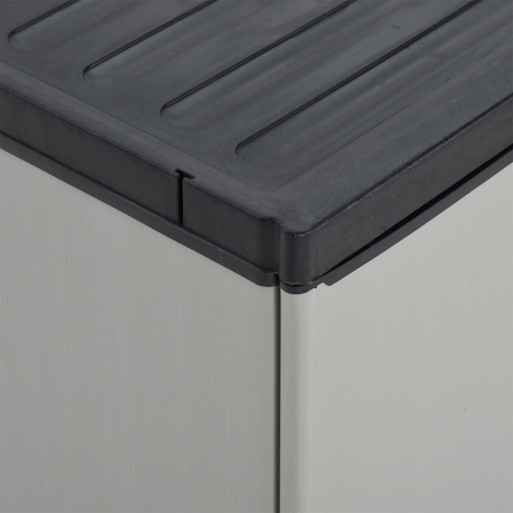 Mülltonnenbox Grau und Schwarz 68x40x85 cm PP - Pazzar.ch