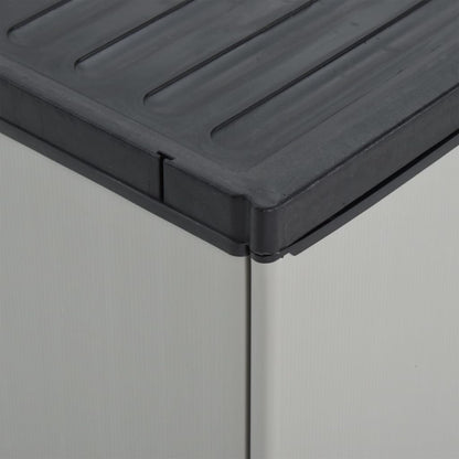 Mülltonnenbox Grau und Schwarz 68x40x85 cm PP - Pazzar.ch