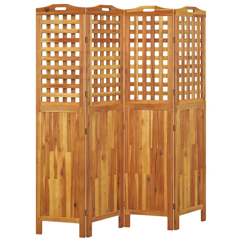 4-tlg. Paravent 162x2x180 cm Massivholz Akazie - Pazzar.ch