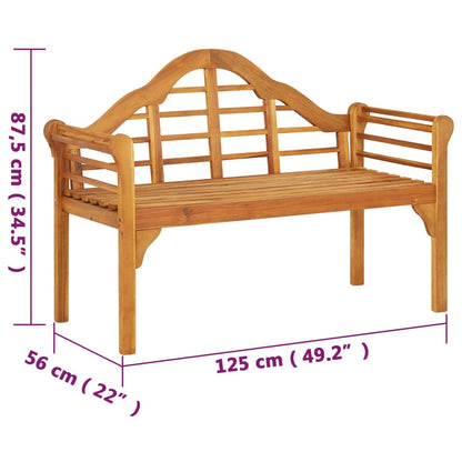 Gartenbank 125 cm Massivholz Akazie - Pazzar.ch