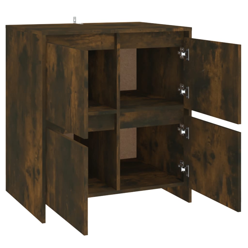 Sideboards 2 Stk. Räuchereiche 70x41x75 cm Holzwerkstoff - Pazzar.ch