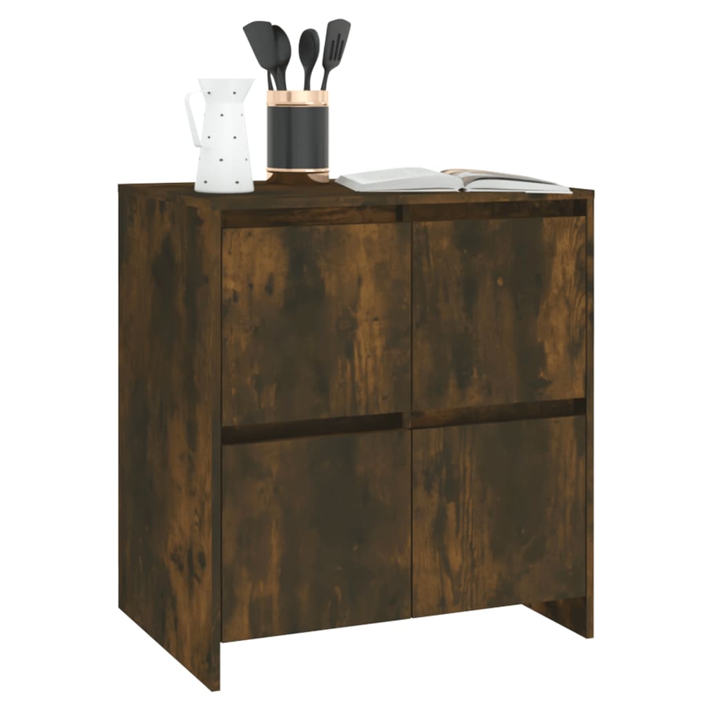Sideboards 2 Stk. Räuchereiche 70x41x75 cm Holzwerkstoff - Pazzar.ch