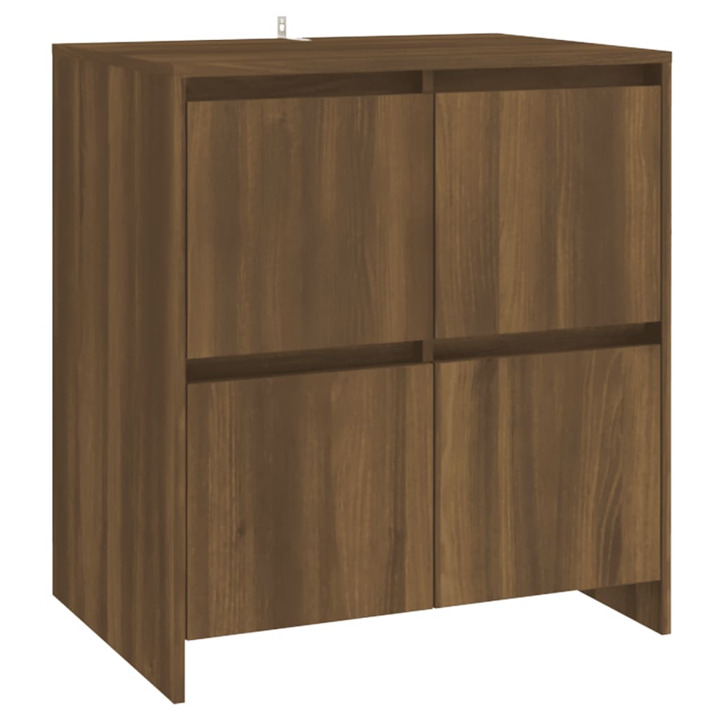 Sideboards 2 Stk. Eiche Braun 70x41x75 cm Holzwerkstoff - Pazzar.ch