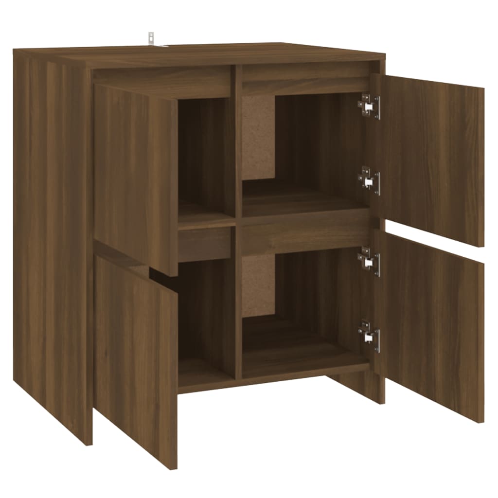 Sideboards 2 Stk. Eiche Braun 70x41x75 cm Holzwerkstoff - Pazzar.ch