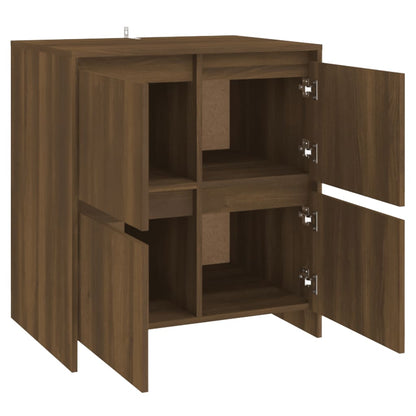 Sideboards 2 Stk. Eiche Braun 70x41x75 cm Holzwerkstoff - Pazzar.ch