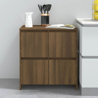 Sideboards 2 Stk. Eiche Braun 70x41x75 cm Holzwerkstoff - Pazzar.ch