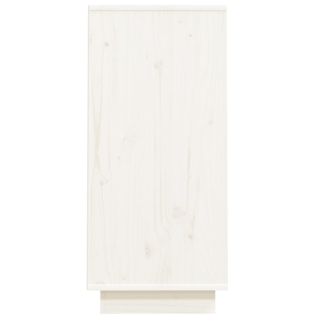 Beistellschrank Weiß 60x34x75 cm Massivholz Kiefer - Pazzar.ch