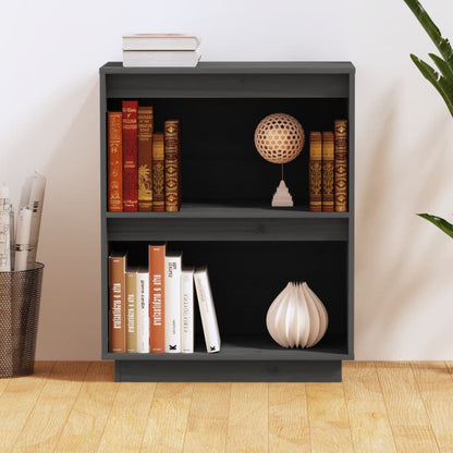 Beistellschrank Grau 60x34x75 cm Massivholz Kiefer - Pazzar.ch