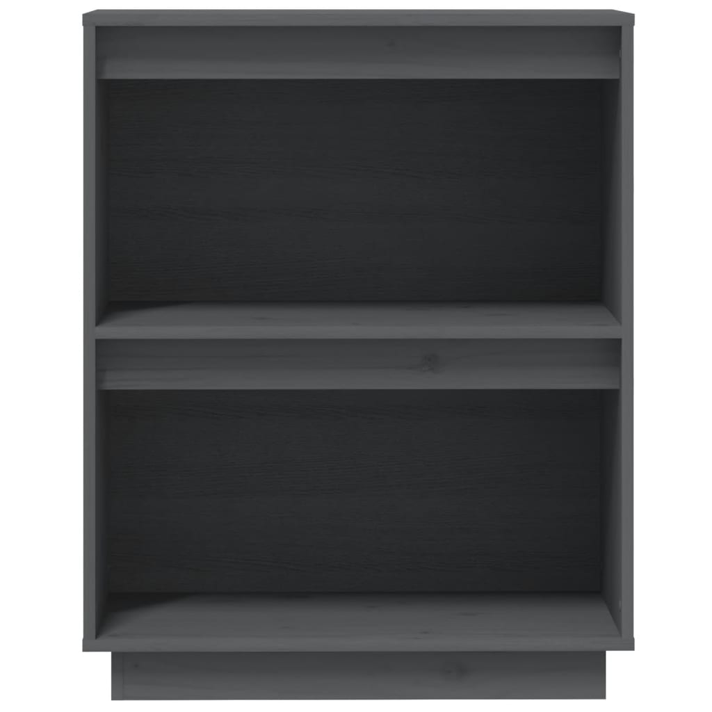 Beistellschrank Grau 60x34x75 cm Massivholz Kiefer - Pazzar.ch