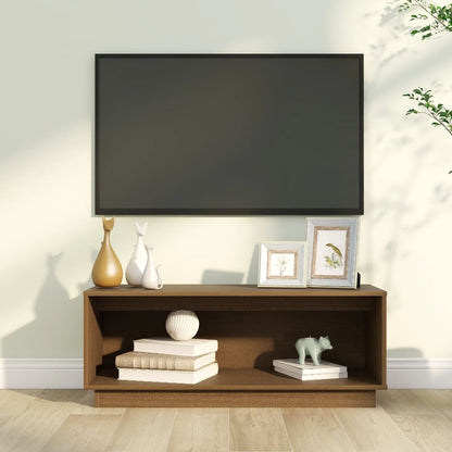 TV-Schrank Honigbraun 90x35x35 cm Massivholz Kiefer - Pazzar.ch