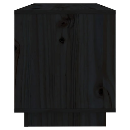 TV-Schrank Schwarz 74x34x40 cm Massivholz Kiefer - Pazzar.ch