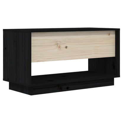 TV-Schrank Schwarz 74x34x40 cm Massivholz Kiefer - Pazzar.ch