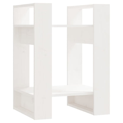 Bücherregal/Raumteiler Weiß 41x35x57 cm Massivholz Kiefer - Pazzar.ch