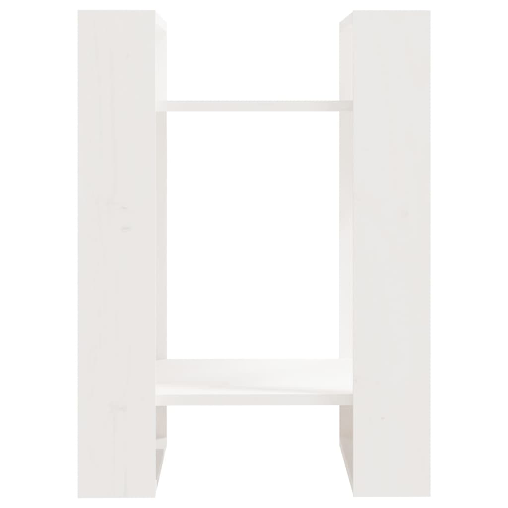 Bücherregal/Raumteiler Weiß 41x35x57 cm Massivholz Kiefer - Pazzar.ch