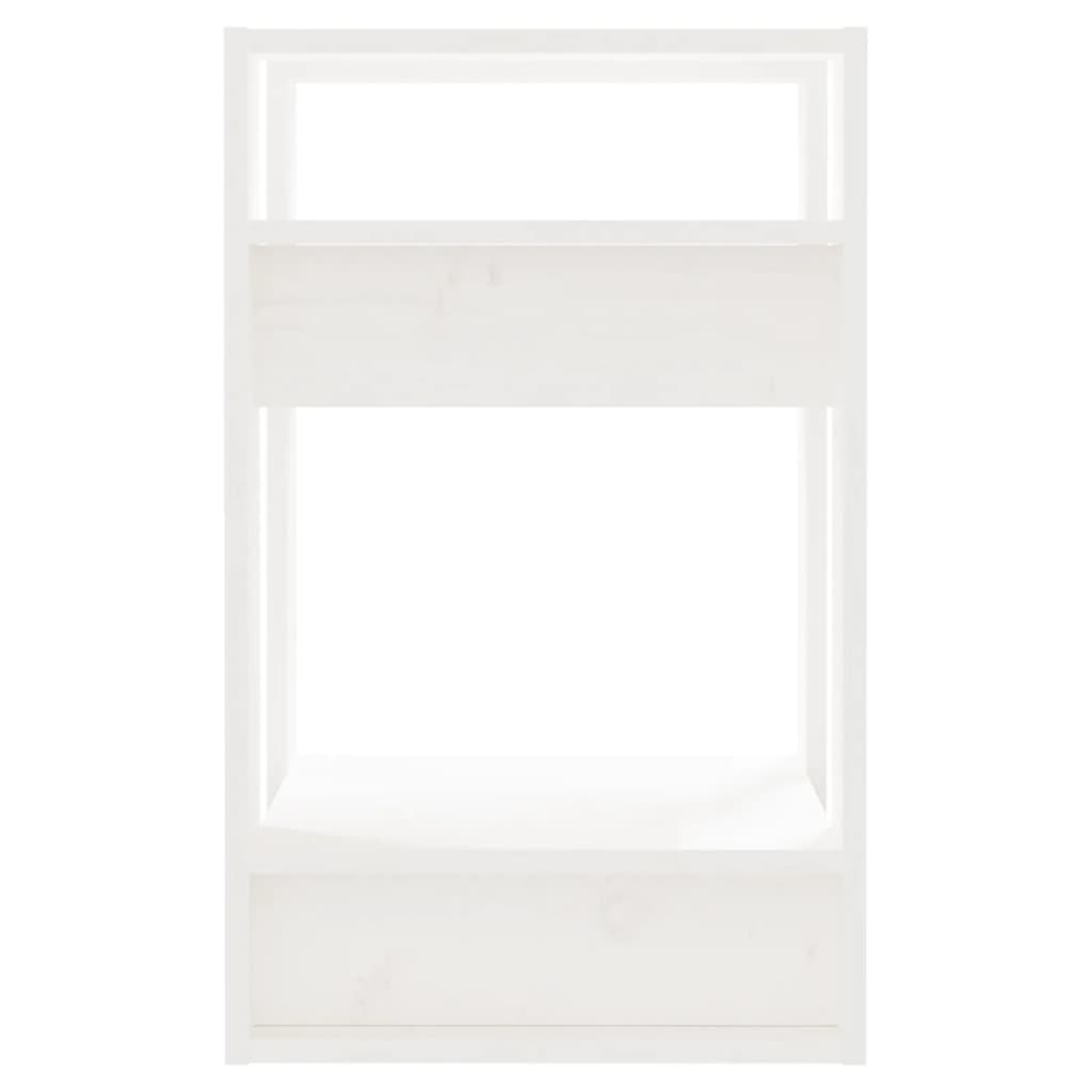 Bücherregal/Raumteiler Weiß 41x35x57 cm Massivholz Kiefer - Pazzar.ch