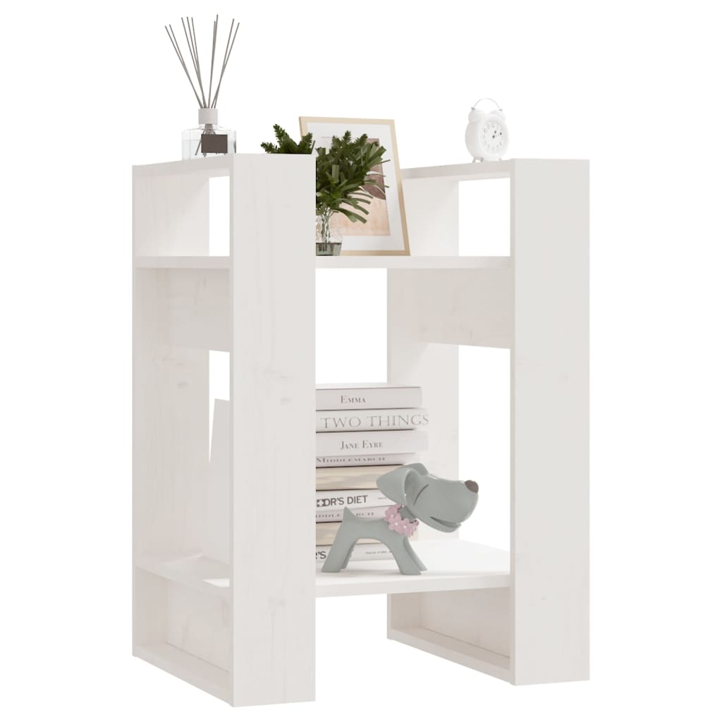 Bücherregal/Raumteiler Weiß 41x35x57 cm Massivholz Kiefer - Pazzar.ch