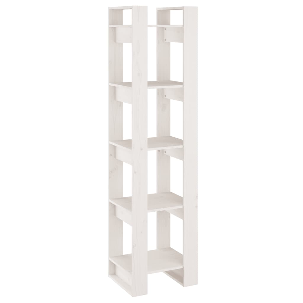 Bücherregal/Raumteiler Weiß 41x35x160 cm Massivholz Kiefer - Pazzar.ch