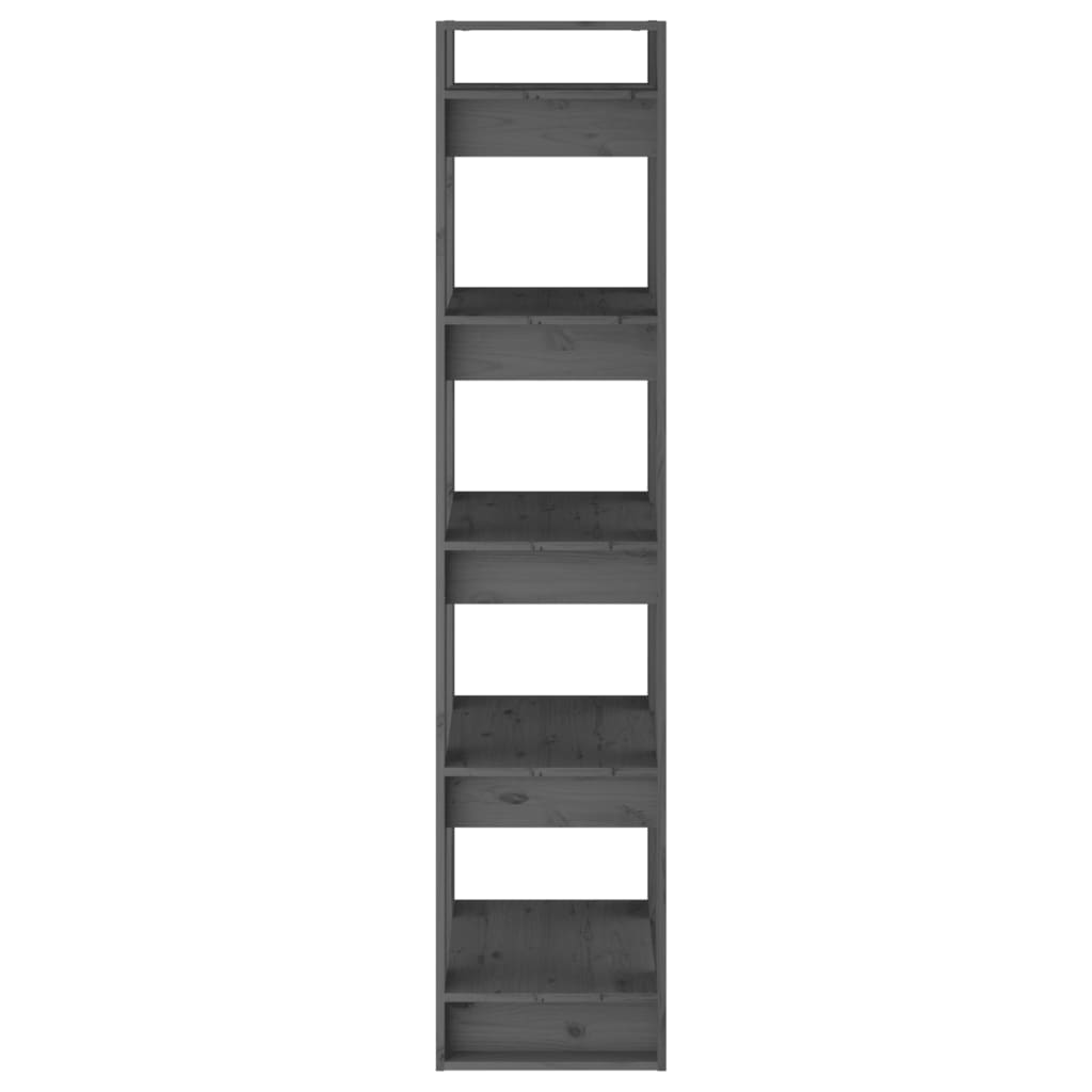 Bücherregal/Raumteiler Grau 41x35x160 cm Massivholz Kiefer