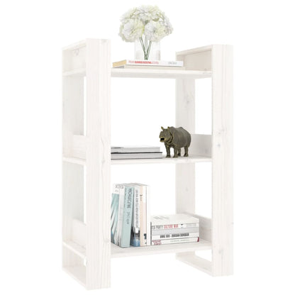 Bücherregal/Raumteiler Weiß 60x35x91 cm Massivholz Kiefer - Pazzar.ch