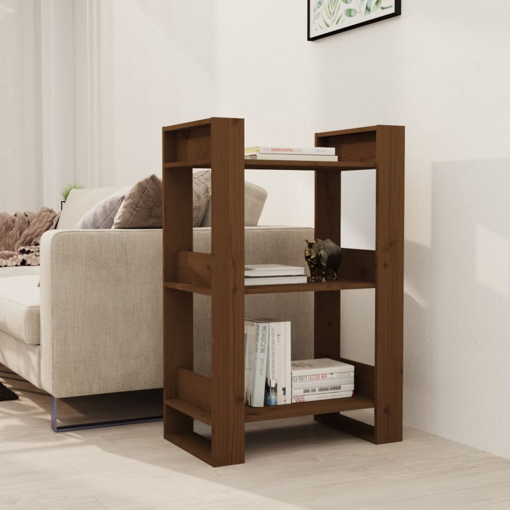 Bücherregal/Raumteiler Honigbraun 60x35x91 cm Massivholz - Pazzar.ch