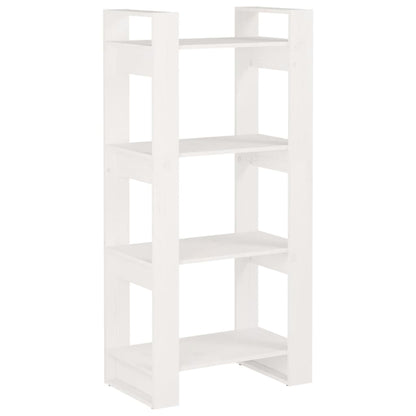 Bücherregal/Raumteiler Weiß 60x35x125 cm Massivholz - Pazzar.ch