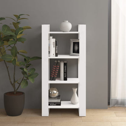 Bücherregal/Raumteiler Weiß 60x35x125 cm Massivholz - Pazzar.ch