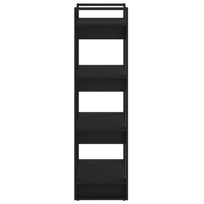 Bücherregal/Raumteiler Schwarz 60x35x125 cm Massivholz - Pazzar.ch