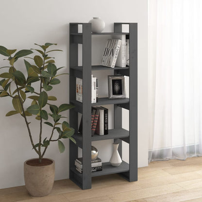 Bücherregal/Raumteiler Grau 60x35x160 cm Massivholz - Pazzar.ch