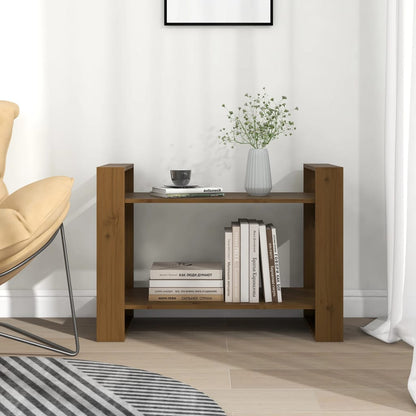 Bücherregal/Raumteiler Honigbraun 80x35x56,5 cm Massivholz - Pazzar.ch