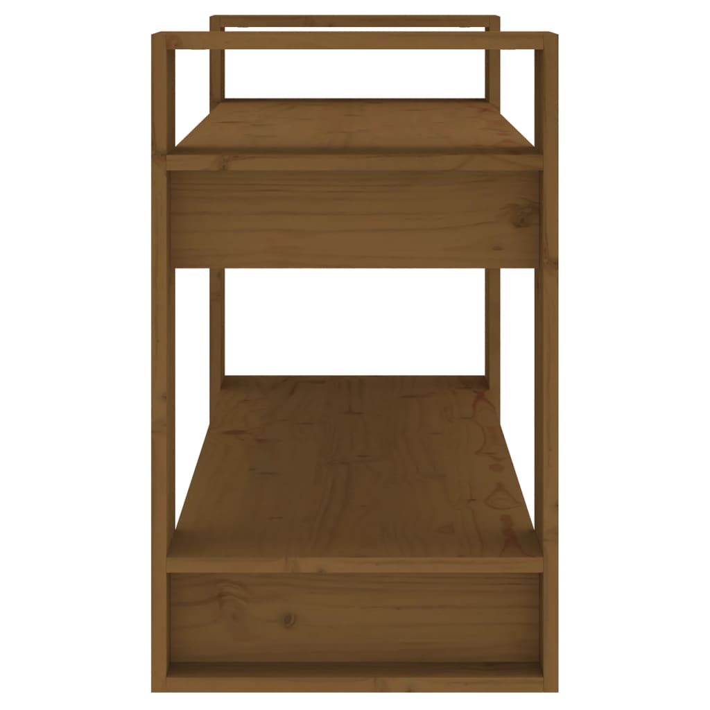Bücherregal/Raumteiler Honigbraun 80x35x56,5 cm Massivholz - Pazzar.ch