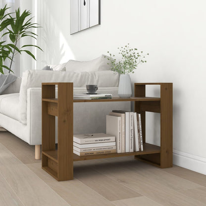 Bücherregal/Raumteiler Honigbraun 80x35x56,5 cm Massivholz - Pazzar.ch